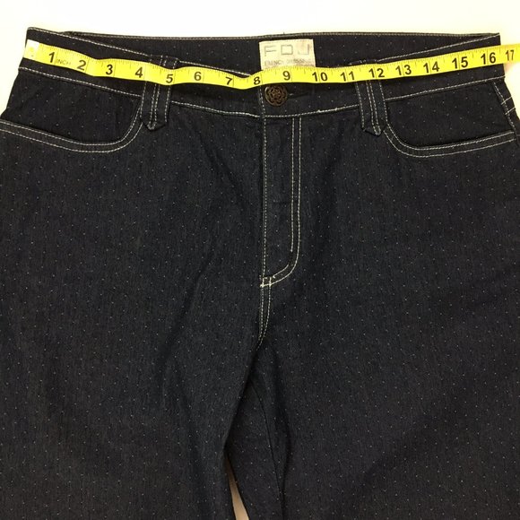 FDJ French Dressing Jeans Dark Blue with Polka Dot Slight Stretch Lightweight - Picture 9 of 13